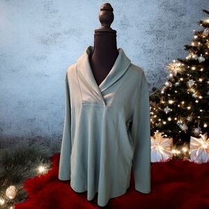 L.L. Bean Women's Cowl Neck Sweater in Light Blue